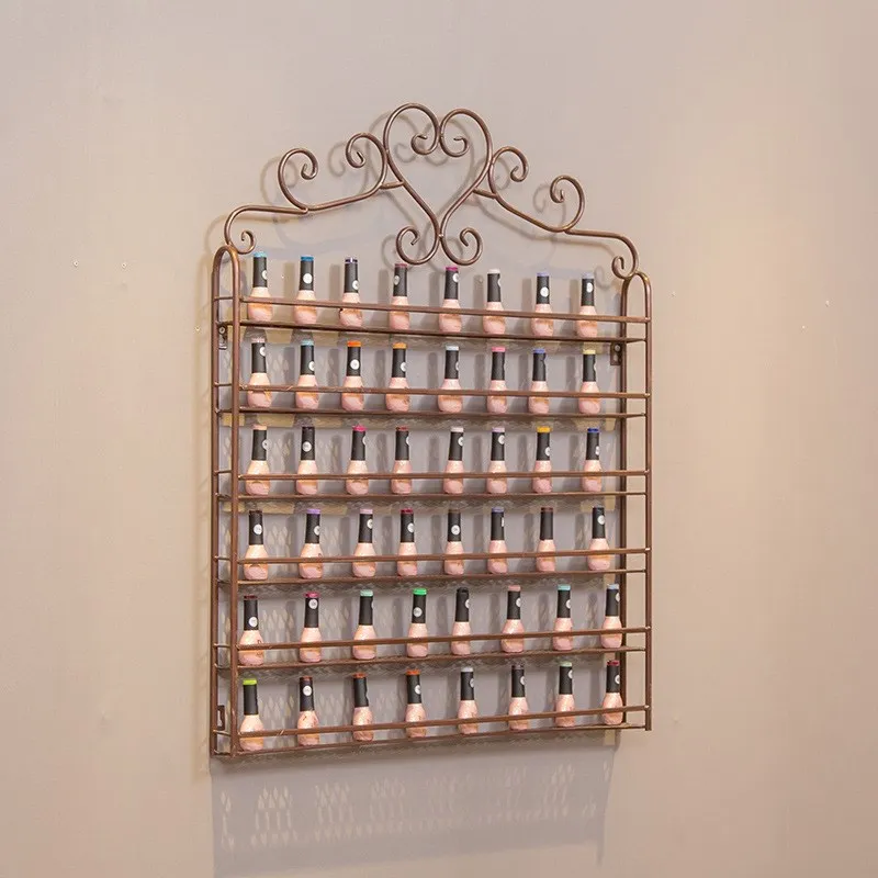 

6 Layer Iron Nail Polish Shelf Holder Nail Shop Exhibition Shelf Rack Nail Polish Display Wall Rack Makeup Organizer 2 Colors