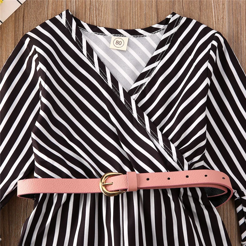 2020 г. Одежда для малышей Детский комбинезон маленьких девочек в полоску с