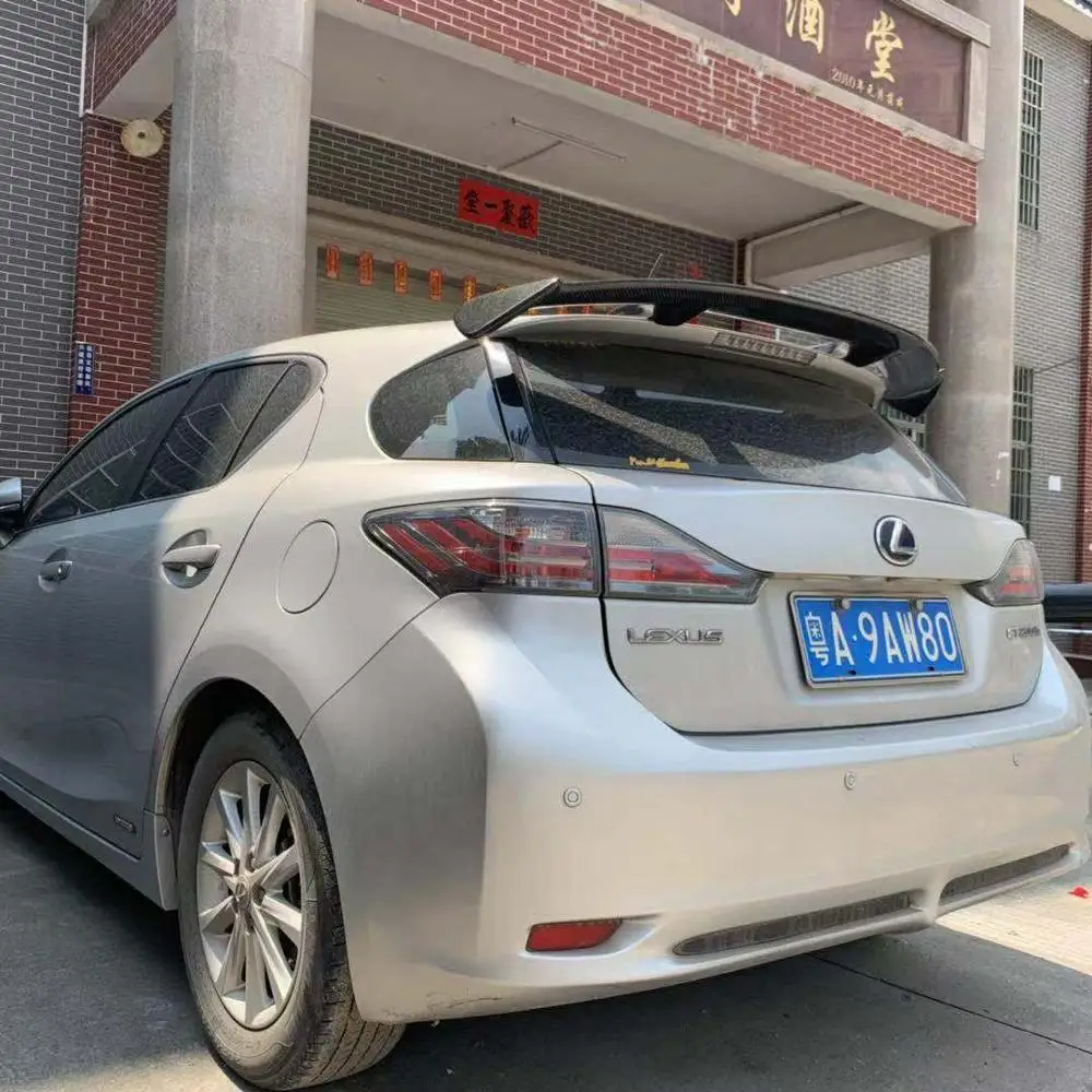 Для Lexus CT200H 2012 2013 украшение автомобиля углеродного волокна задний спойлер на багажник