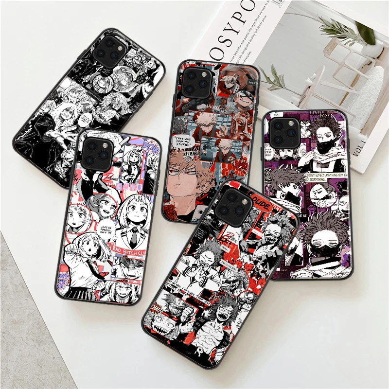 

My hero academia anime Phone Case For iPhone 11 12 SE 2020 6 6S 7 8 Plus X XS XR 11 12 Pro MAX SE 2020 Funda Coque Carcasa