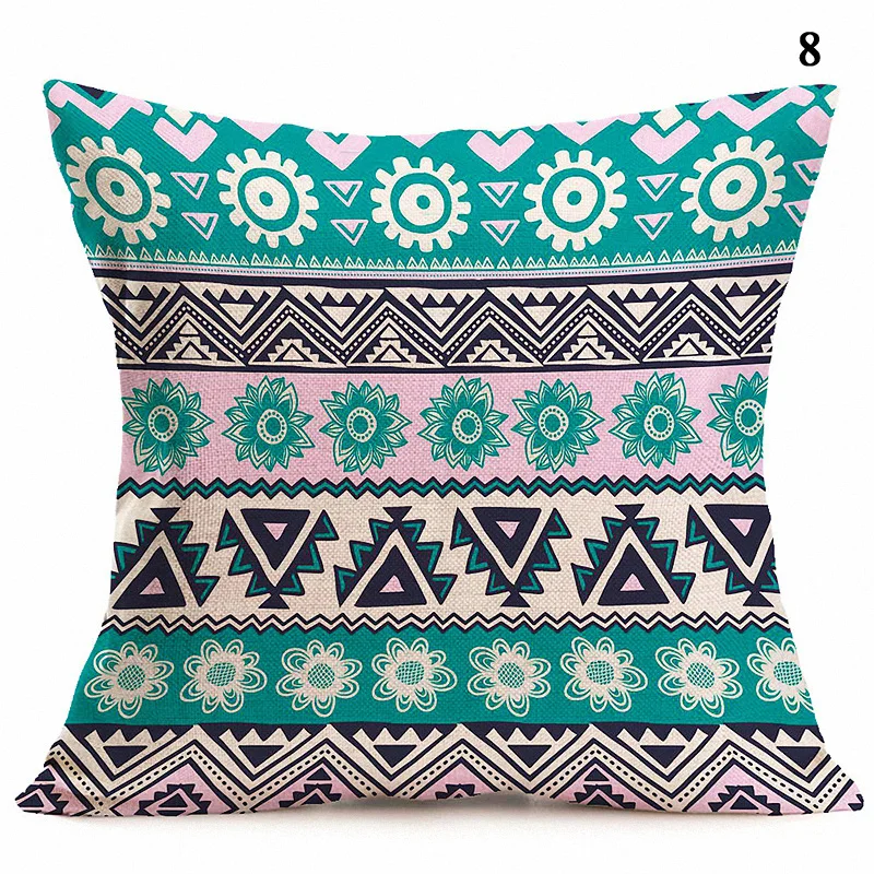 M Винтаж геометрический орнамент белье номер хлопок Подушка Чехол для подушки