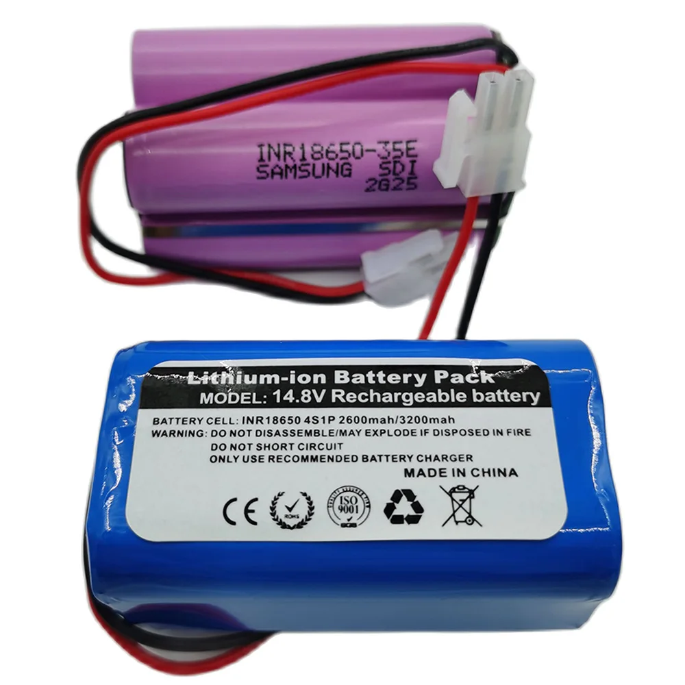 

Новый аккумулятор Samsung 35E 18650 года, перезаряжаемый литиевый аккумулятор для робота-уборки, подходит для ILIFE A4,A4s,V7,A6,V7s Plus, 14,8 в, 3200 мАч
