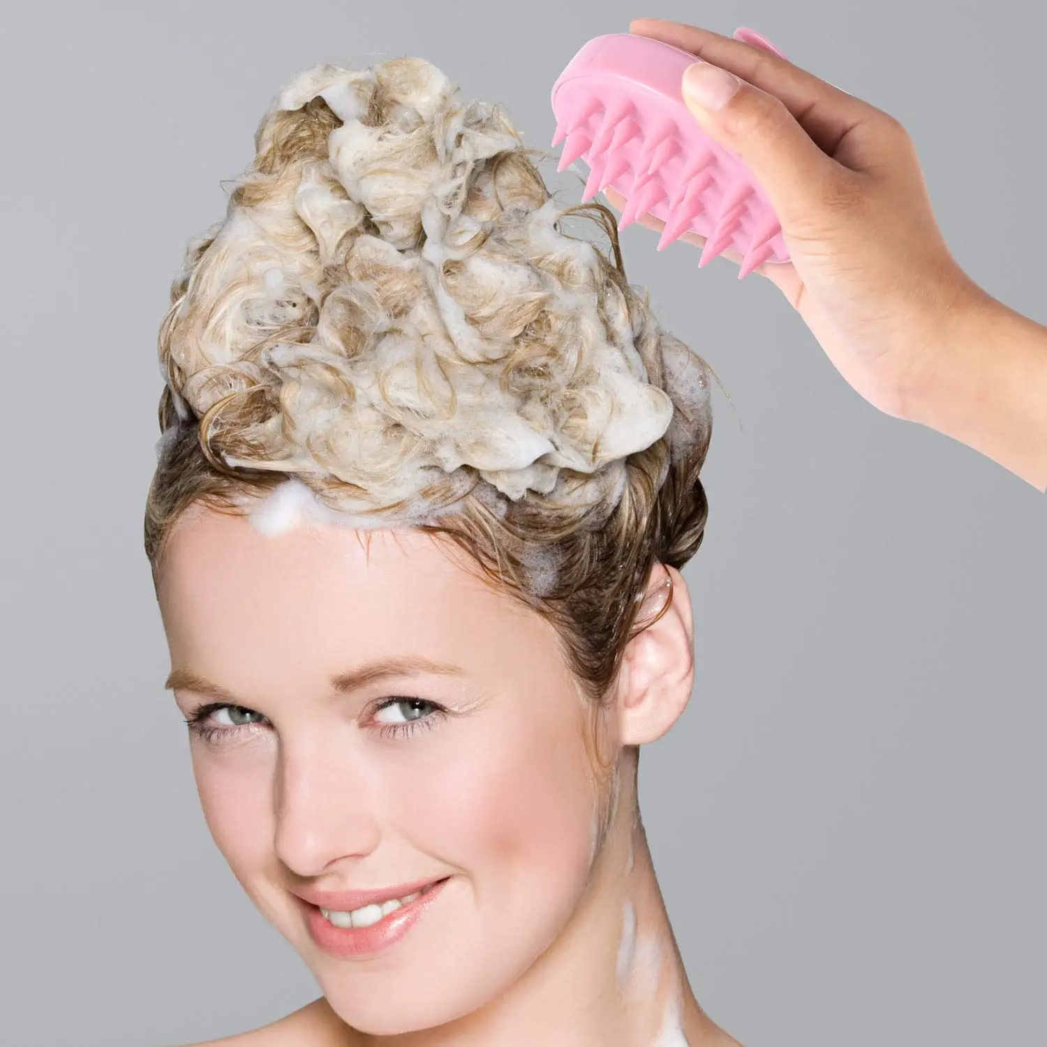 

Hair Scalp Massager Shampoo Brush Manual Head Scalp Massage BrushSoft Silicone Bristles Care for The Exfoliate and Remove