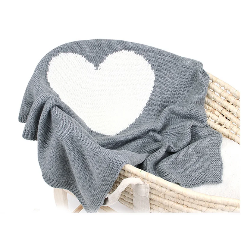 MILANCEL детское одеяло с принтом в виде сердца Детские Чехлы для новорожденных