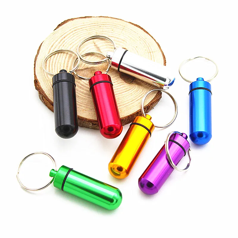 

1 шт., водонепроницаемый алюминиевый футляр для таблеток