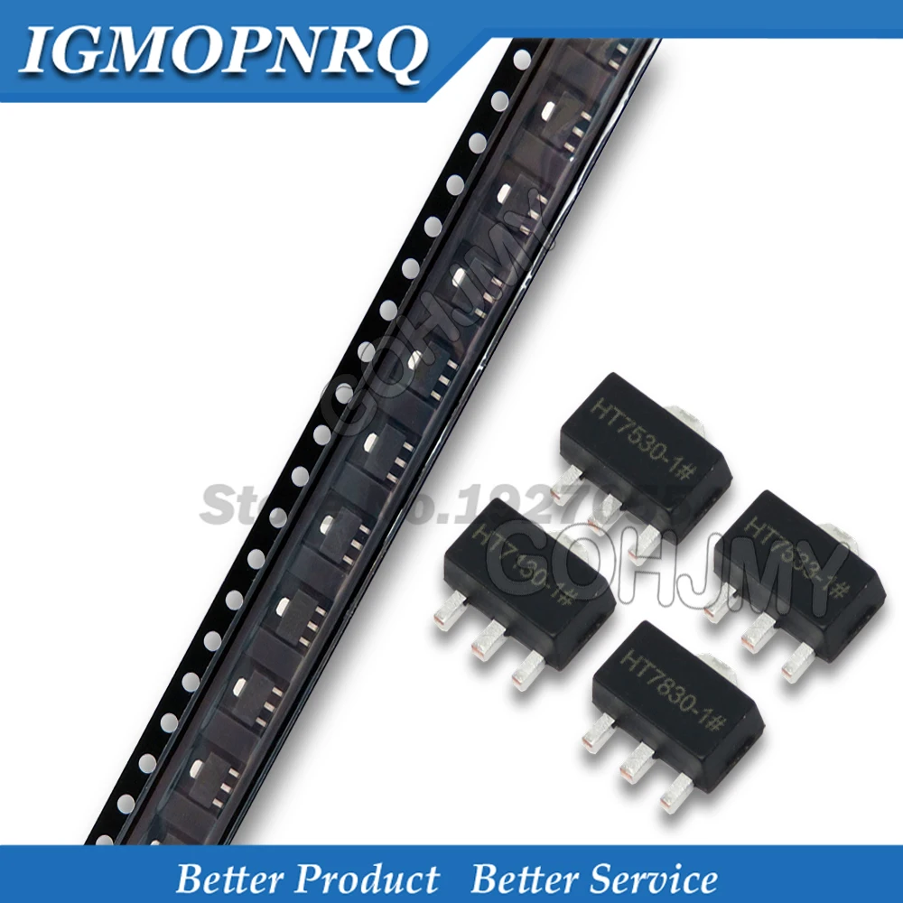 Трехконтактный регулятор HT7130 SOT-89 SMD HT7333 HT7350 HT7833 HT7533 HT7133 HT7830 HT7530, 20 шт.