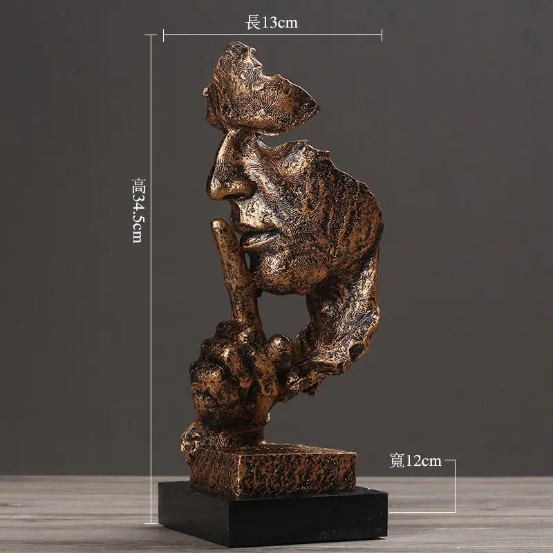 Абстрактная статуя шепота из смолы скульптура ремесла украшения для гостиной