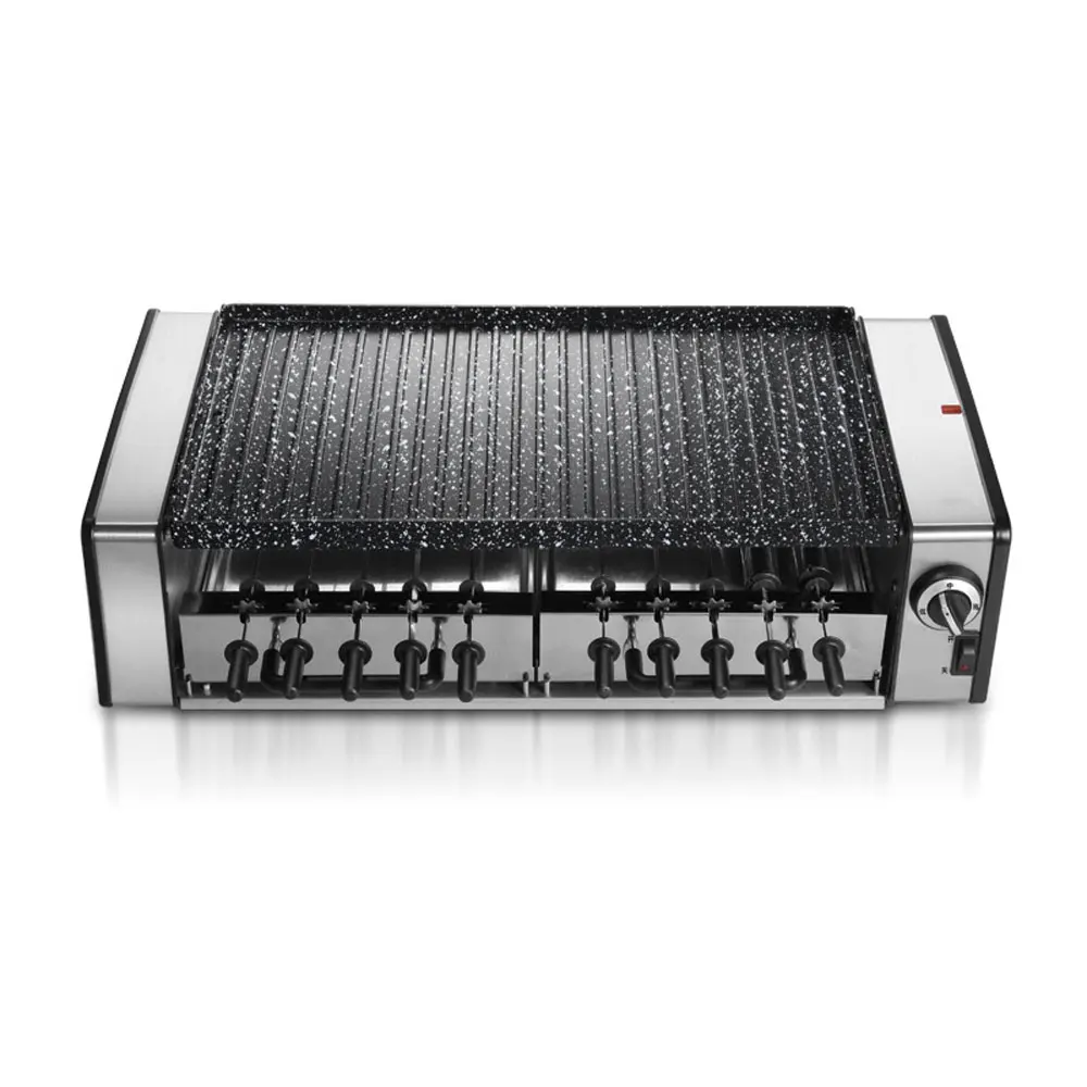 household electric grill barbecue machine korean barbecue skewers automatic rotating grill 10 skewers free global shipping