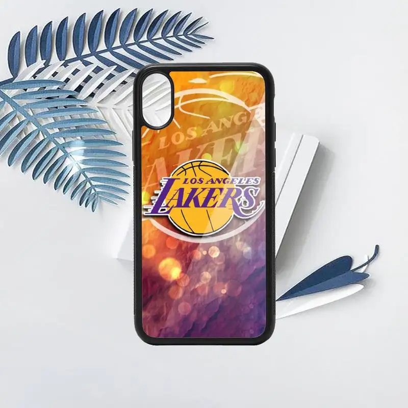

basketball teams laker fundas coque Phone Case PC for iPhone 11 12 pro XS MAX 8 7 6 6S Plus X 5S SE 2020 XR