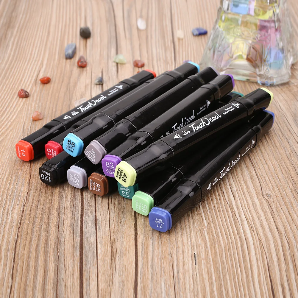 Маркеры художественные двусторонние на спиртовой основе каллиграфия красками