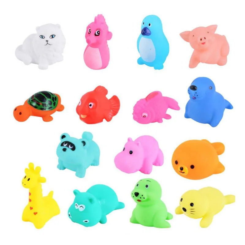 13 шт. игрушка для ванны животные плавательные игрушки воды мини красочные мягкие
