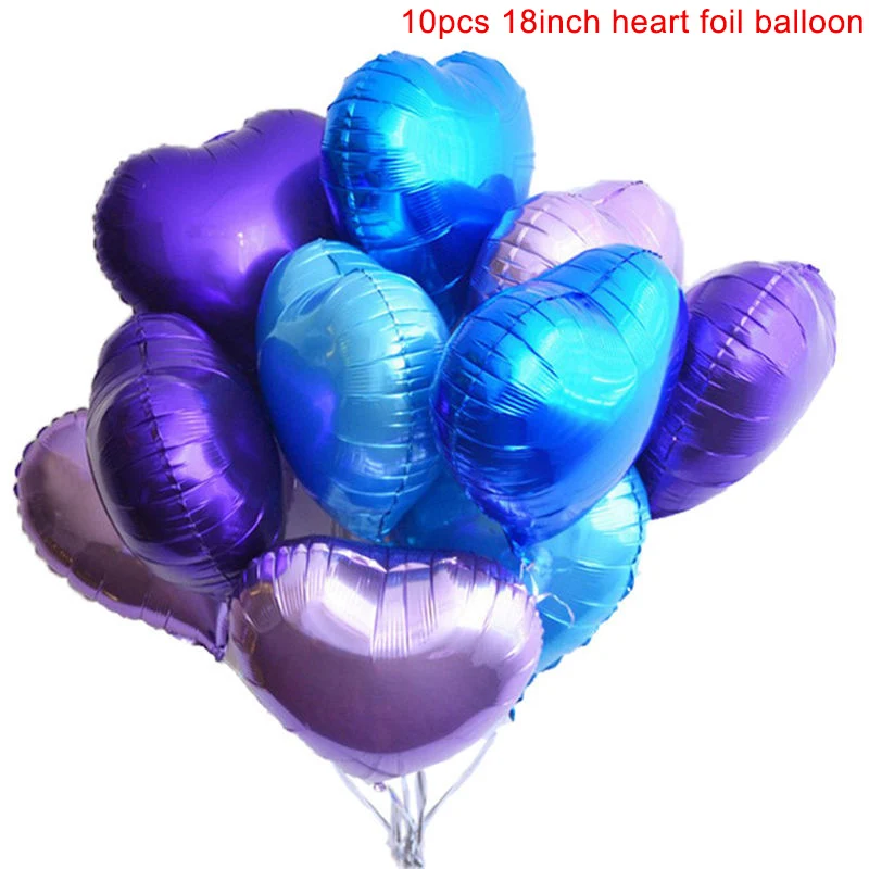 10pcs mixed 3 color 10 шт мульти розовое золото сердце фольгированные шары конфетти латексные воздушные шары для дня рождения вечерние украшения дети взрослые шарики для свадьбы - Цвет: 10pcs mixed 3 color