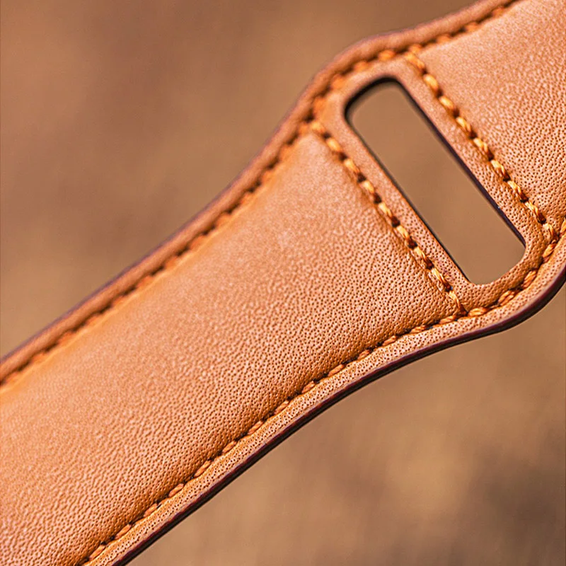 Genuine Cow Leather loop Bracelet Belt Band for Apple Watch 6 SE 5 4 3 42MM 38MM 44MM 40MM Strap for iWatch 6  SE 5 4 Wristband