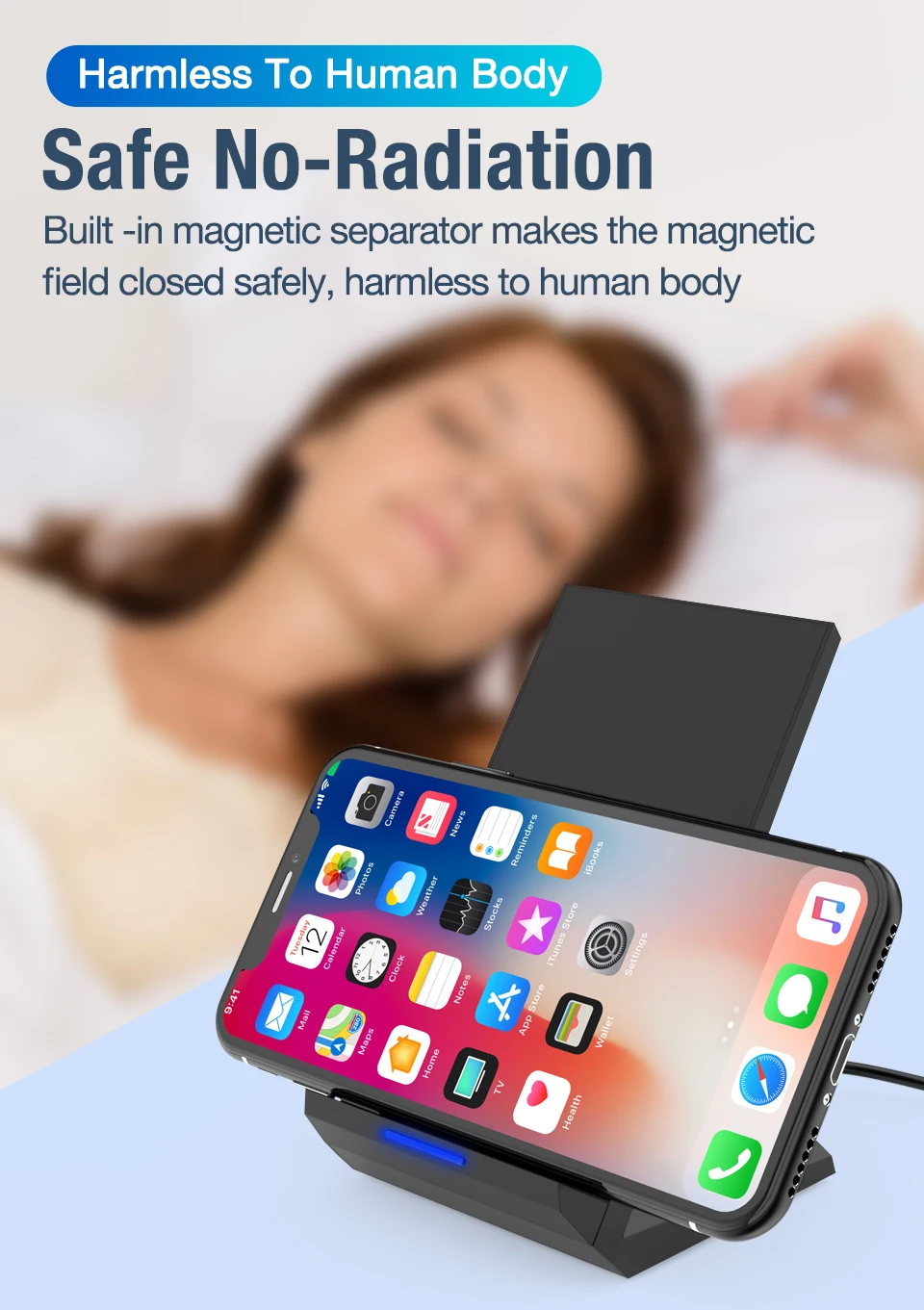 DCAE Быстрая Зарядка Qi Беспроводное зарядное устройство 15 Вт 10 Вт для iPhone 11 Pro Max XS XR X 8 подставка USB-C Быстрая зарядка для samsung S10 S9 S8 S7