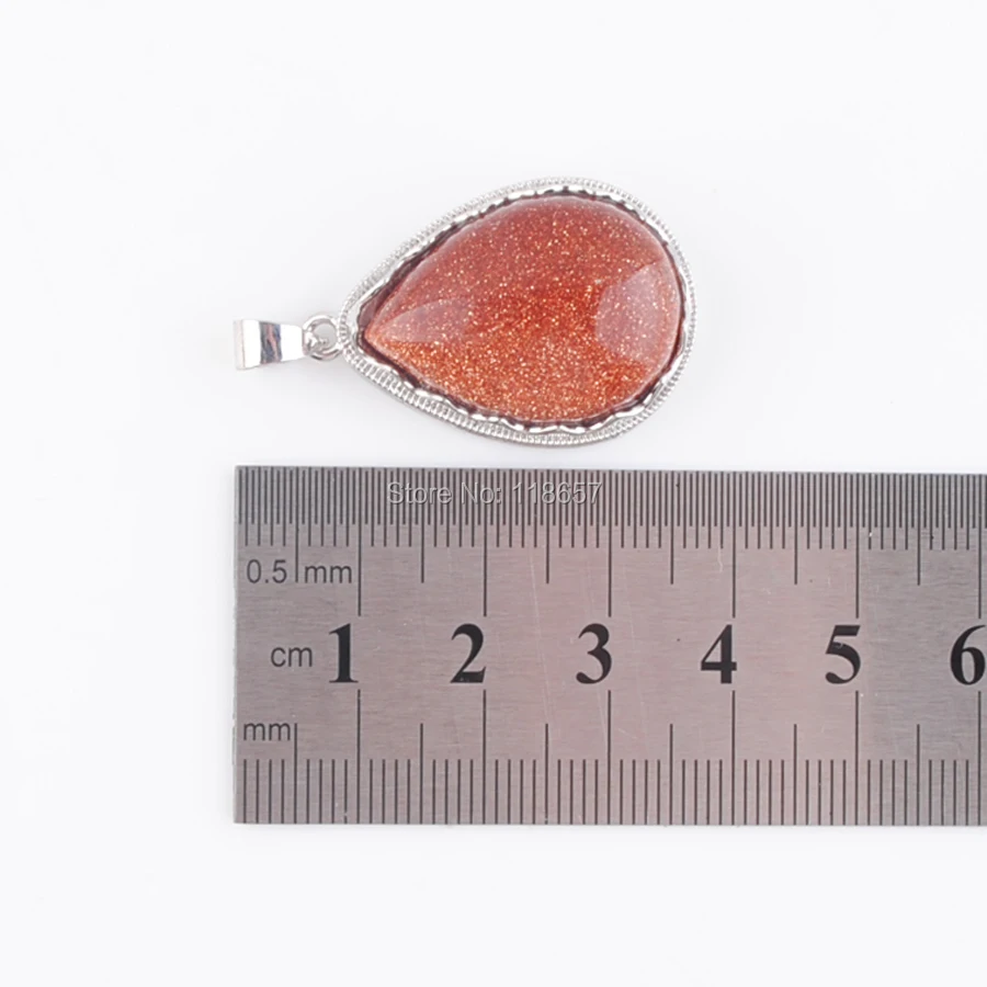 Новое поступление подвеска в виде капли воды из натурального камня Золотая