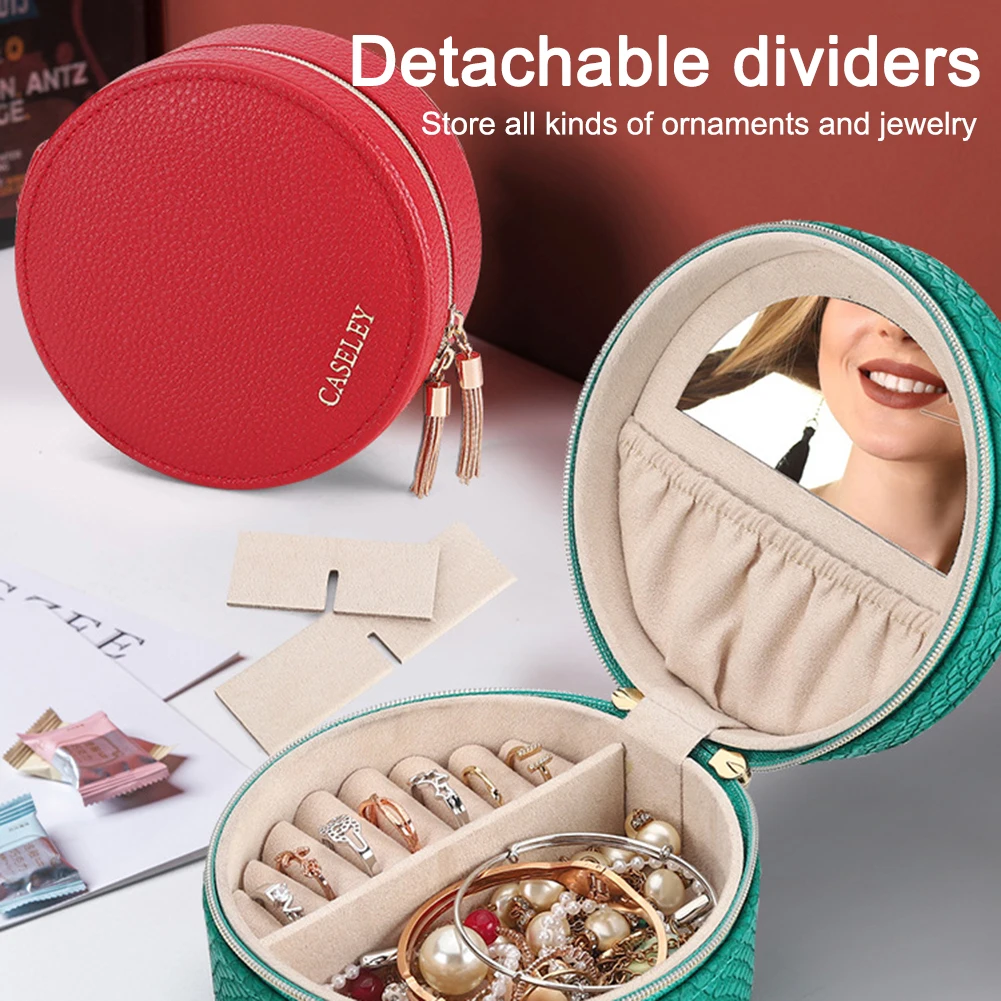 

Jewelry Box PU Leather Jewellery storage Earring Boxes Packaging Storage Display Case Organizer for Home Travel girl gift