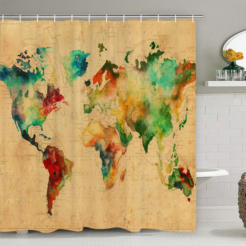 Красочная карта путешествий мира красочная США с государственными и