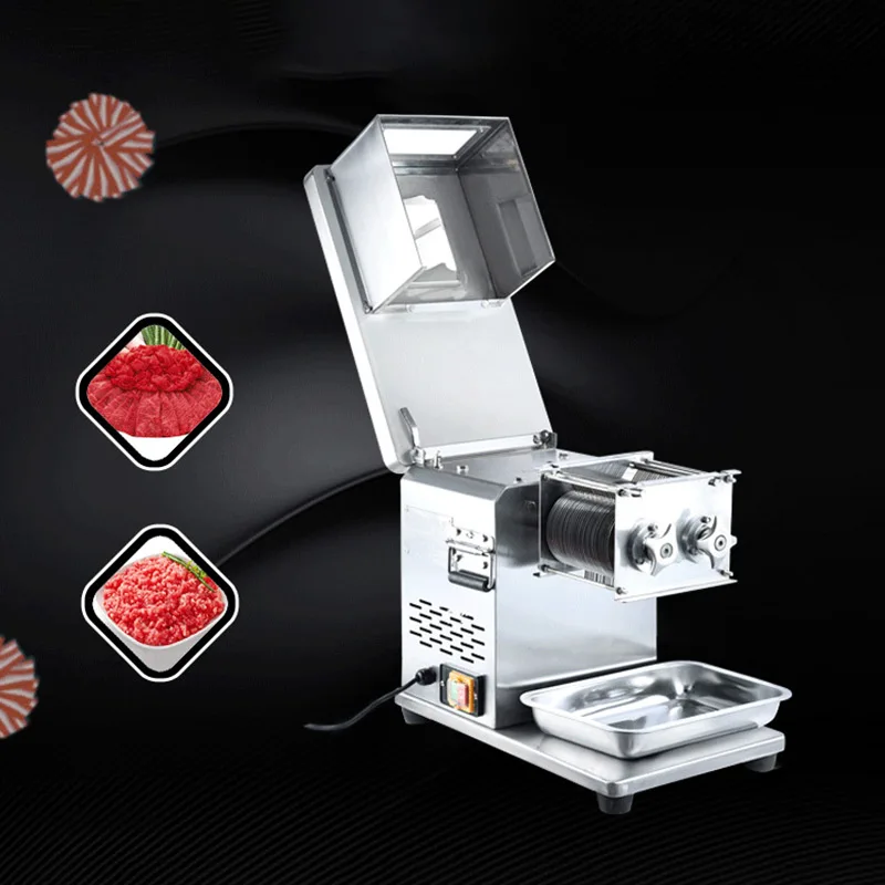 

Commercial Meat Slicer Stainless Steel Fully Automatic 1500W Shred Slicer Dicing Machine Electric Vegetable Cutter Grinder