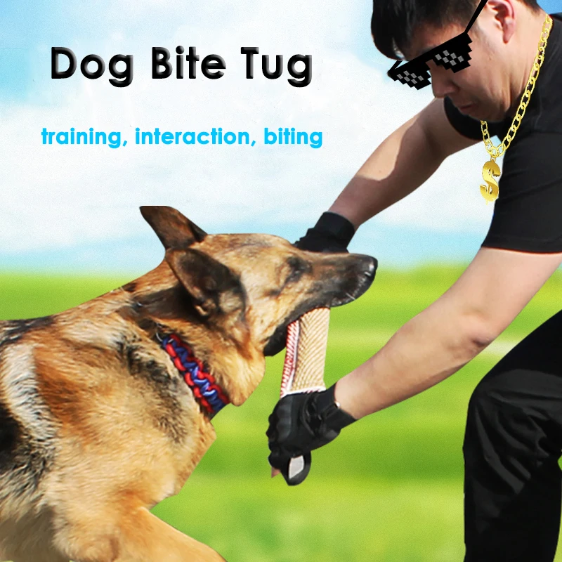 Durable Dog Training Bite Tug Pillow Sleeve with 2 Rope Handles for Malinois German Shepherd Rottweiler Pet Toy Chewing | Дом и сад