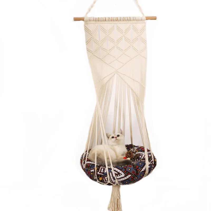 Boho Стиль милое животное подвесные кровати сиденье ручной работы крепление кошка