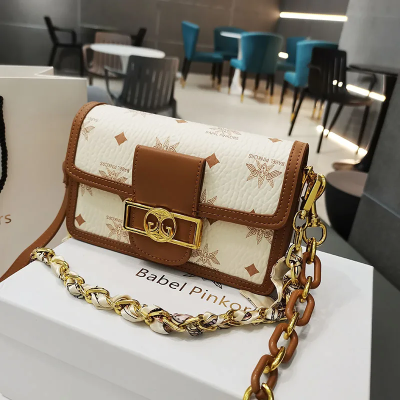 

Роскошная дизайнерская сумка через плечо с надписью и лентой на цепочке с клапаном, Высококачественная универсальная сумка через плечо, мо...