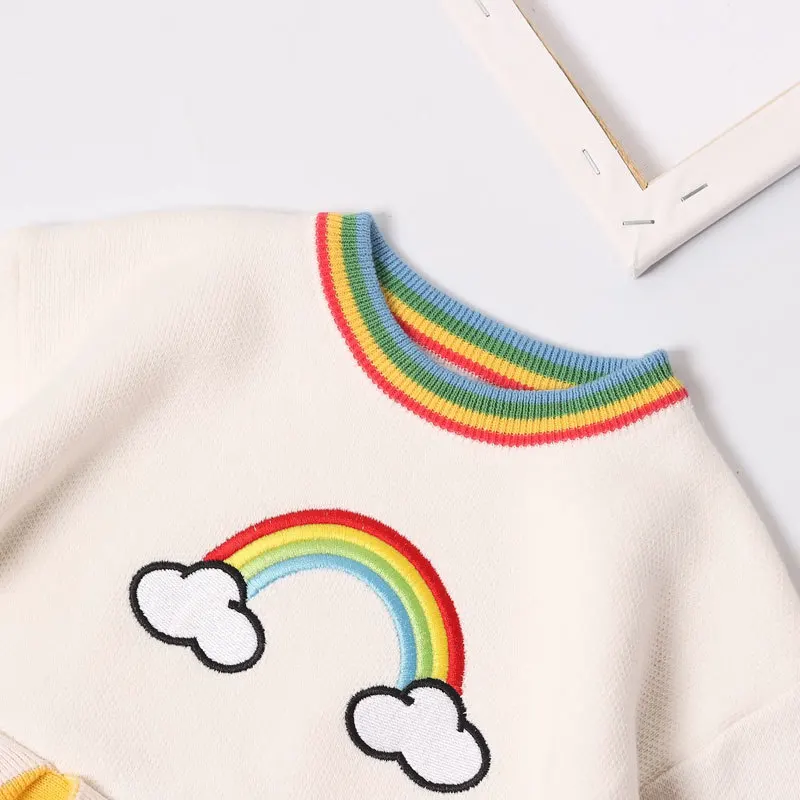 Welaken новинка Радужный вязаный наряд на осень с длинным рукавом платье для