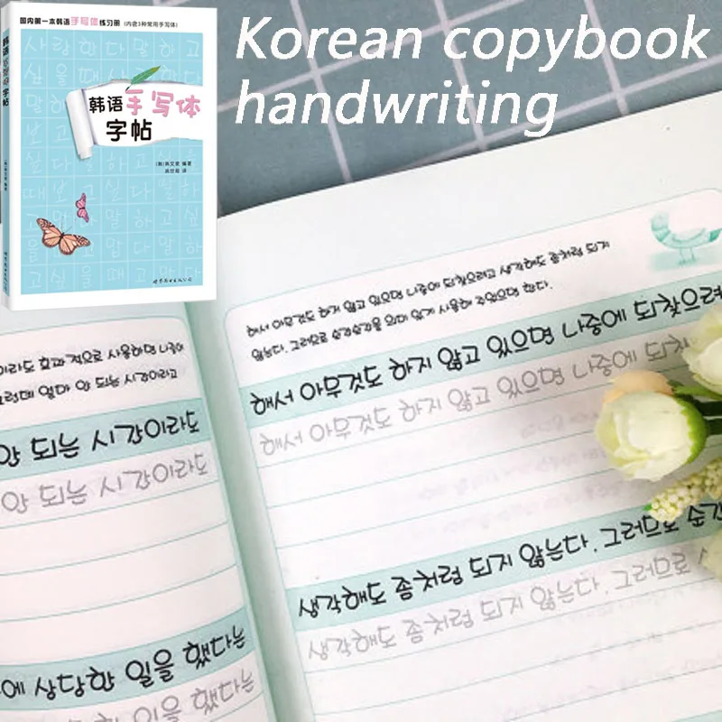 

Korean Handwritten Copybooks Workbook Basic Practice Word Stickers Study Books For Kids Libros Livros Kawaii Adult Drawing Art