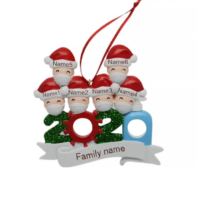 

New Year 2022 Mask Snowman Christmas Ornament Wooden Hanging Pendants Xmas Christmas Decorations For Home Navidad