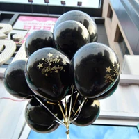 6 pcsset trendy black balloons wedding birthday party baloons decoration happy letter
