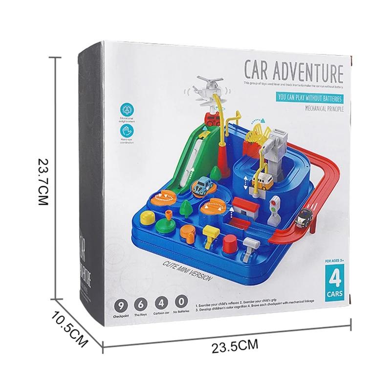 

Children Fun Cars Pass the Big Adventure Rail Car Toy Small Train Manual Adventure Inertia Track Educational Toy for Kids