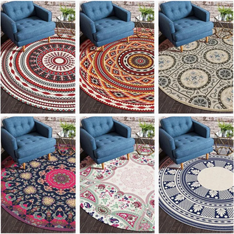 Круглый ковер &quotмандала&quot Персидский коврик для гостиной спальни большой