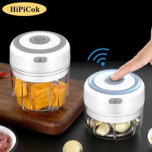 hipicok electric food chopper garlic crusher meat grinder mini garlic press vegetable chopper masher machine usb kitchen gadgets free global shipping