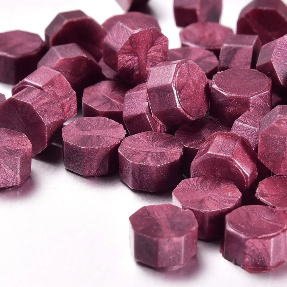 1 мешок запечатывания восьмиугольных восковых бусин гранулированный 8 мм в