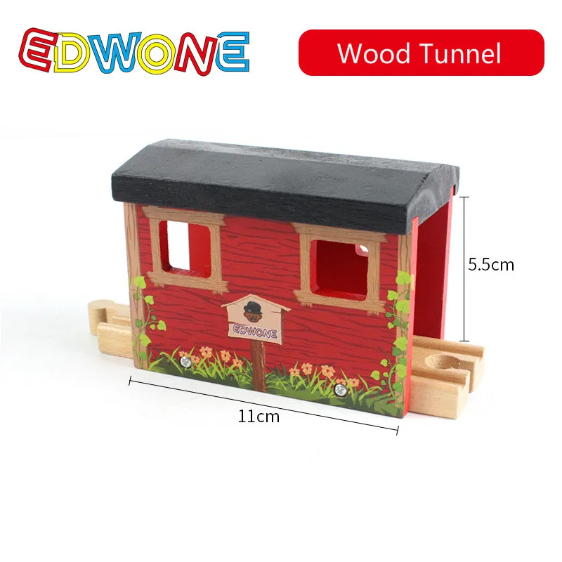 Деревянный поезд станция автомобиля игрушечный гараж магнитного слота моста