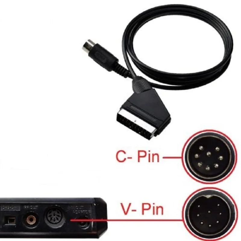 10 Pcs PAL Version V-Pin And C-PIN Plug EU Scart Cable Audio Video for SEGA M-ega Drive M-D and Genesis 1