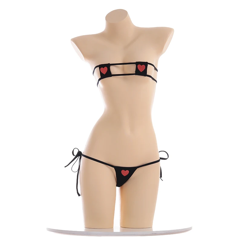 Женское сексуальное нижнее белье эротический милый мини бюстгальтер черные