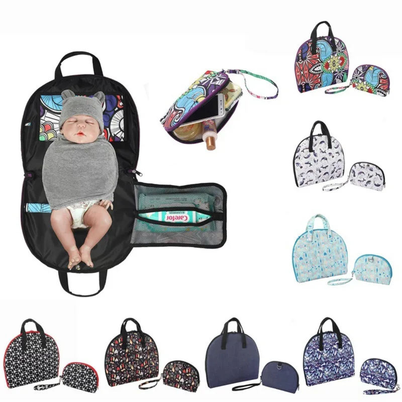 Комплект из 2 предметов Складной Водонепроницаемый пеленальный коврик для