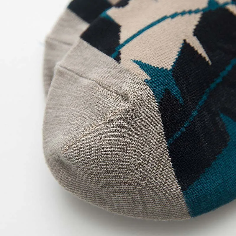 

[HEPOSCKONE]Japanese Fashion Big Size Creative Geometric Funny Socks Men Street Hip Hop Calcetines Hombre Sox Skateboard Sokken