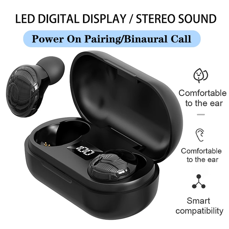 T8 Bluetooth Earphones Wireless Headphones LED Digital Display Sports Earbuds Stereo Music Headset For Iphones Huawei Xiaomi TWS