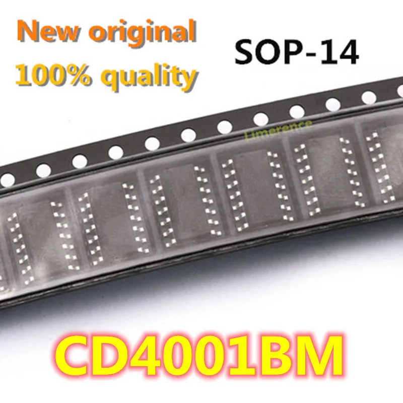 

Новый и оригинальный чипсет IC CD4001BM SOP-14 CD4001B CD4001 4001 SOP14 SMD, 10 шт.