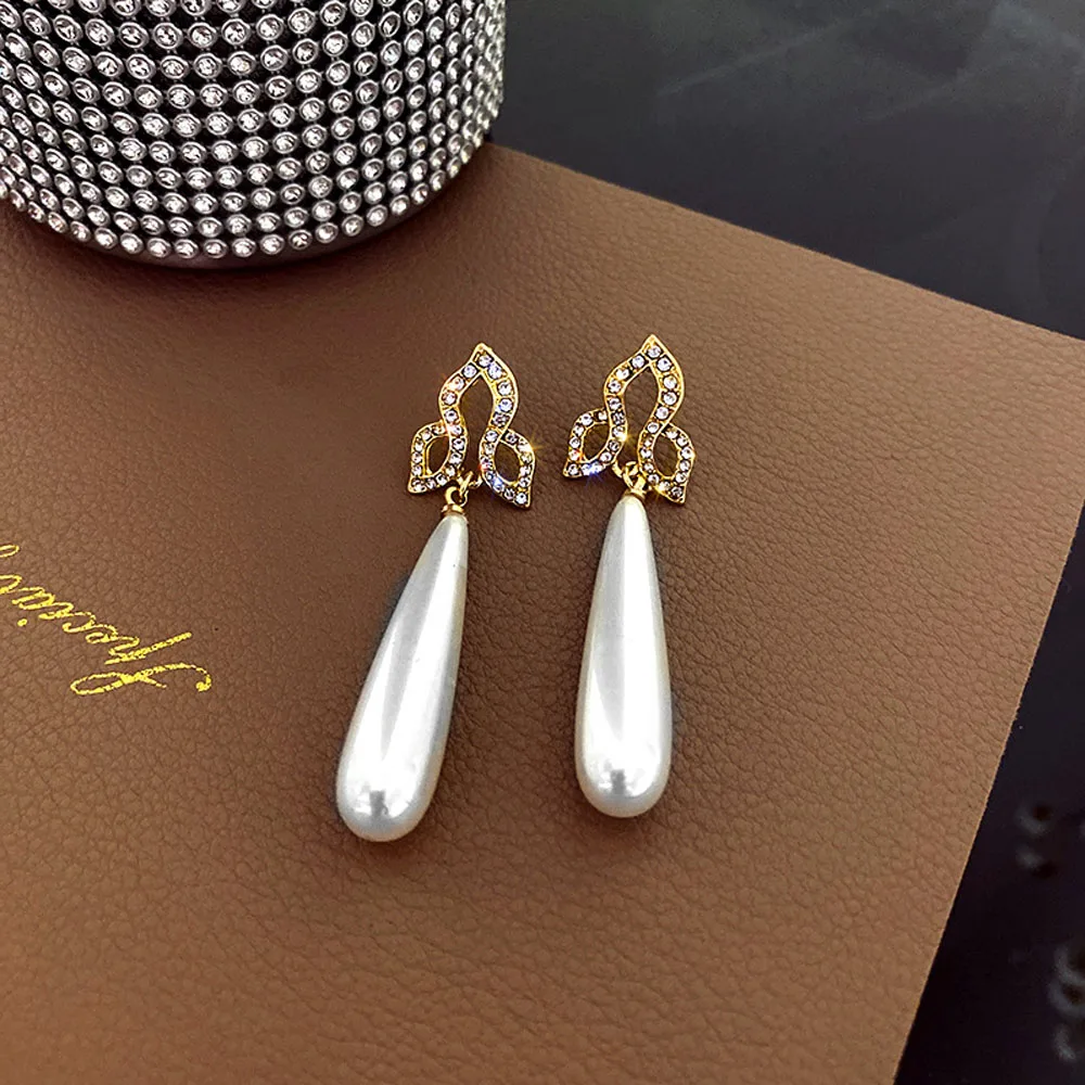 Преувеличенный новые жемчужные серьги-кисточки чистый красный выразительная