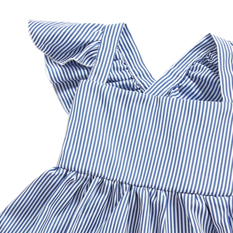 Baby Girls Princess Dresses Kids Clothes Dress For Short Sleeve Girl Vestidos Striped Children Party Clothing | Детская одежда и