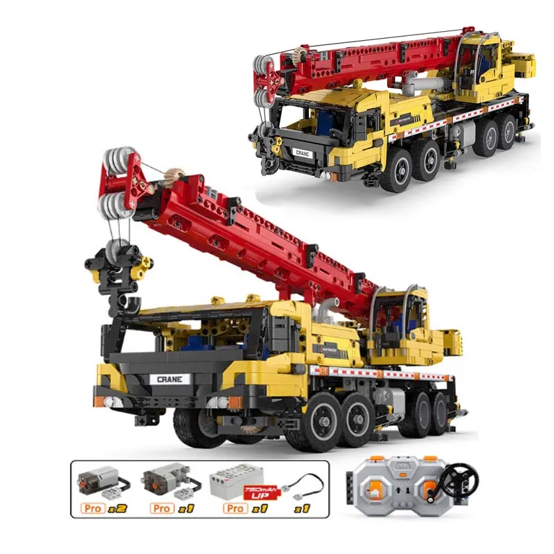 

Cada City Remote Control Engineering Vehicle Truck Crane Building Blocks MOC High-Tech RC Car Bricks DIY Toys For Children Gifts