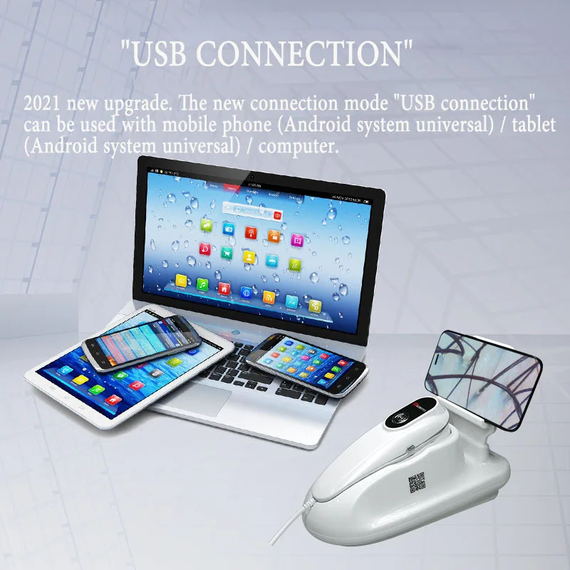 Улучшенный анализатор кожи 2021 50X/200X USB-детектор головы микроскоп для тестирования