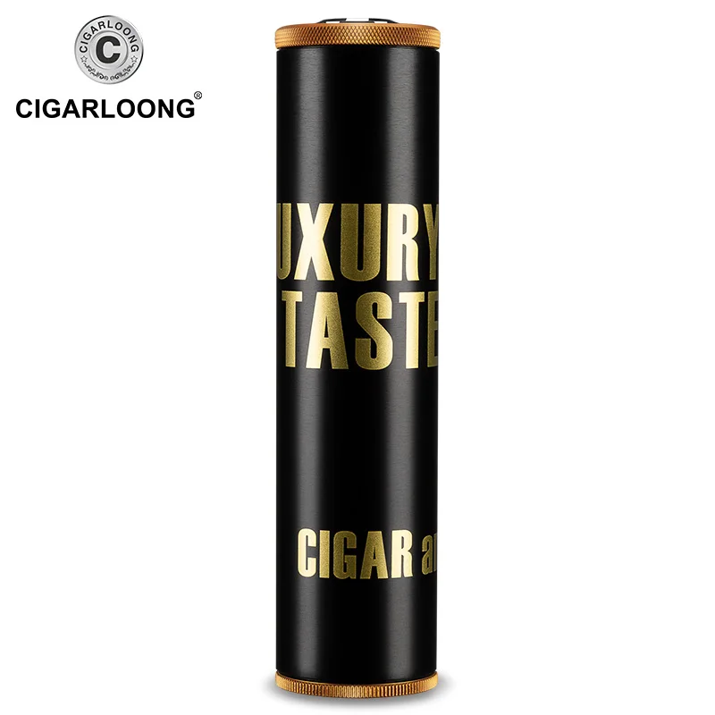 

New Product Cigar Moisturizing Tube Travel Metal Sealed Over Cigar Jars with Hygrometer Humidifier Humidor Portable Tube CL-030