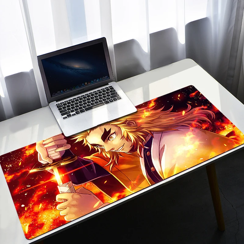

Gaming Pad Rengoku Kyoujuro Custom Mouse Desk Accessories Carpet Keyboard Mause Xxl Kawaii Pc Mats Extended Mat Cute Gamer 3d
