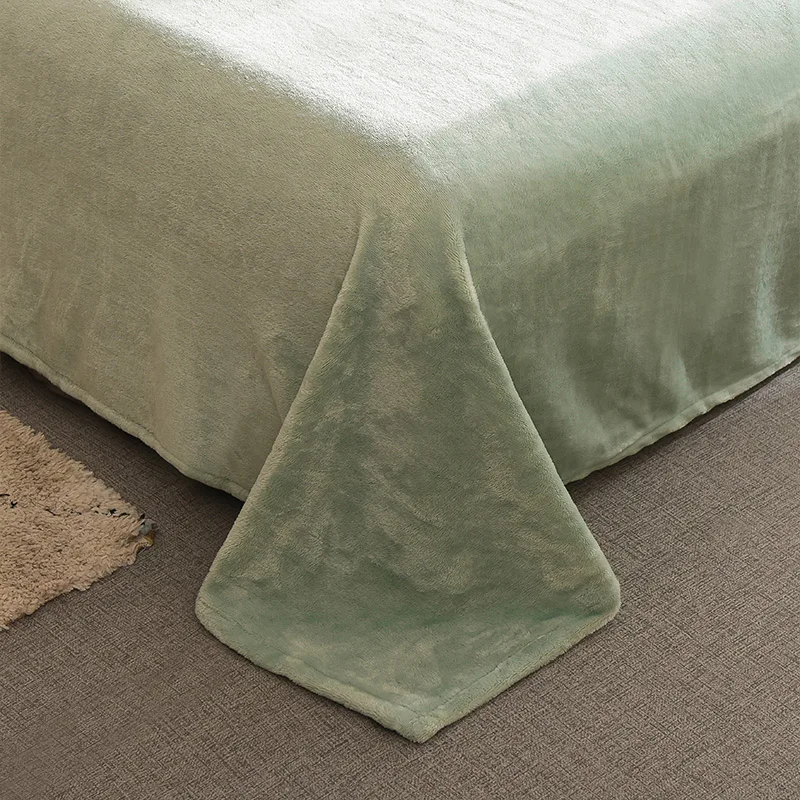Зимний теплый однотонный Комплект постельного белья из берберского флиса