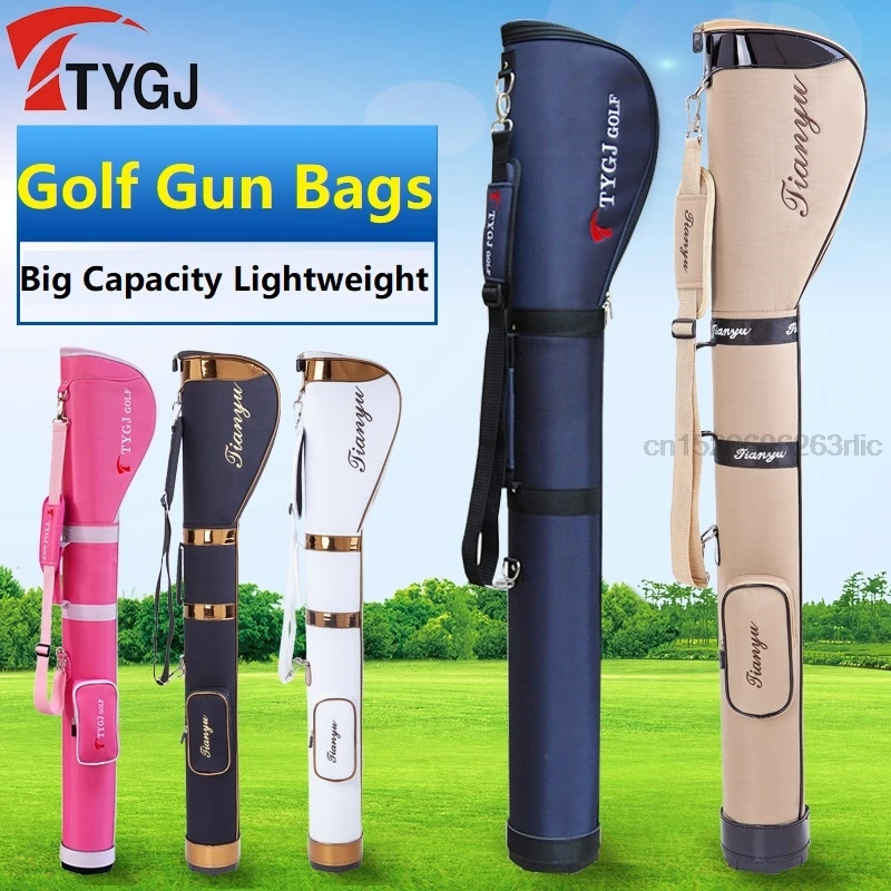 Golf Gun Bag For Men Women Lightweight Nylon Golf Aviation Bag Big Capacity Stand Bags Can Hold 6-7 Clubs Bracket Gun Rack Pack