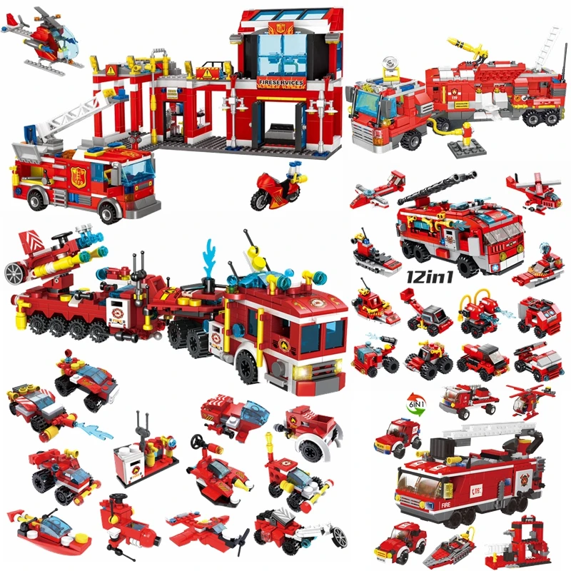 Блокировка пожарная станция городской пожарный отдел команда Грузовик Лодка