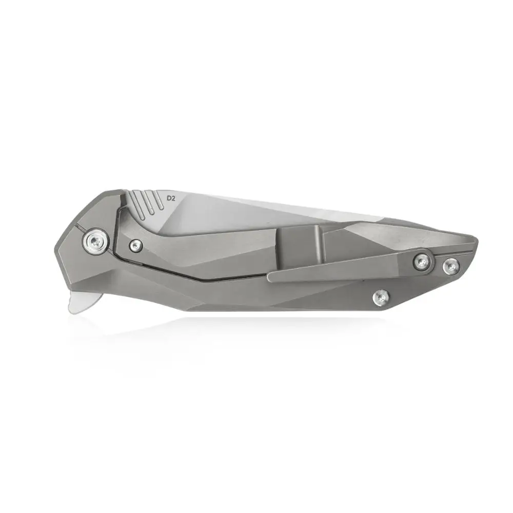 KUBEY KU235TI складной нож для повседневного использования D2 лезвие с Mo-titanium покрытием титановая ручка с отделанной камнями наружные карманные ножи